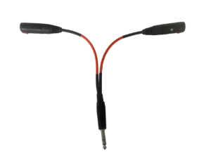 Adaptor Y to connect 2 wired headsets to the aircraft.